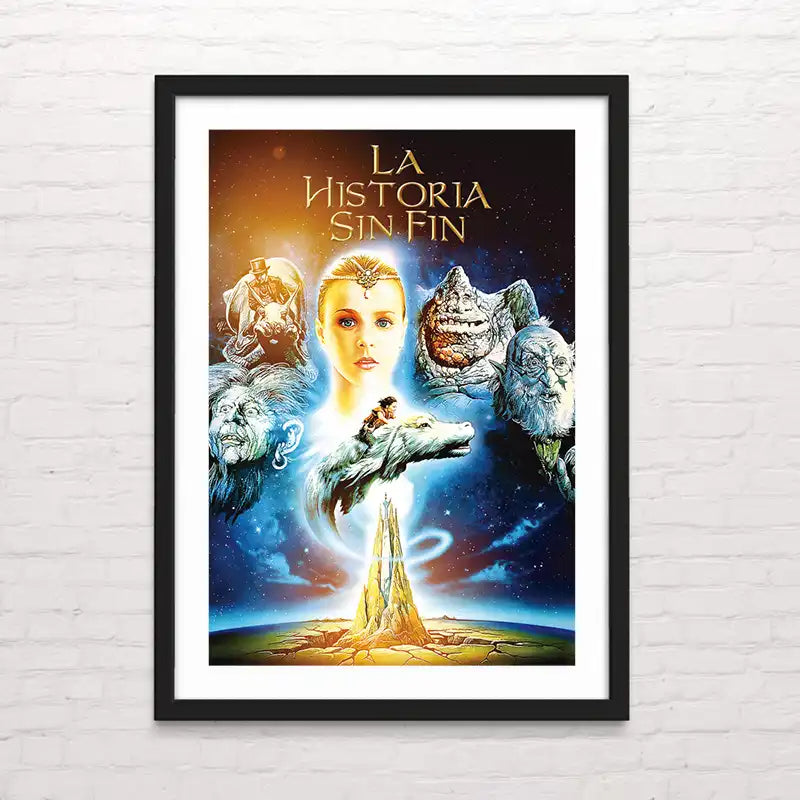 Póster de cine clásico de LA historia sin fin – diseño retro impreso