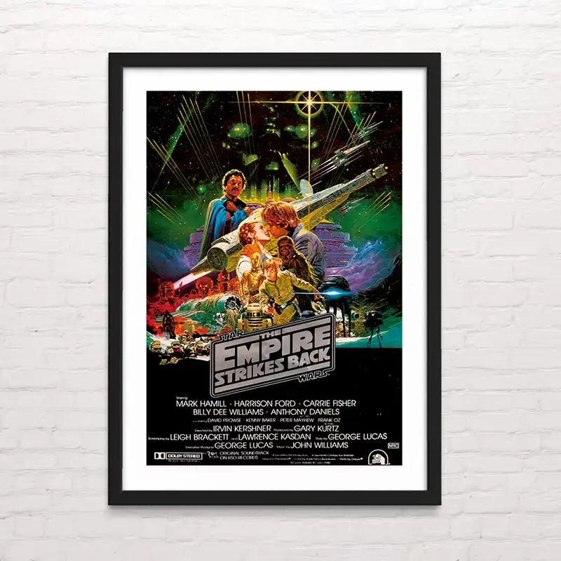 Póster artístico de Star Wars El imperio contraataca – estilo vintage cinematográfico