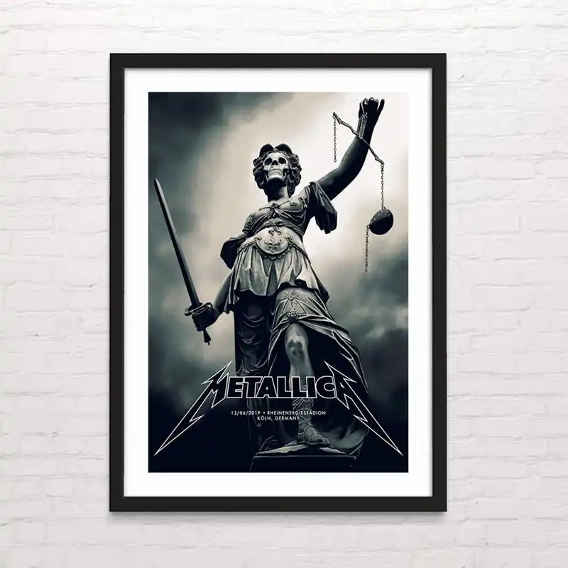 Póster de And Justice for All de Metallica rock en escena – impresión vibrante