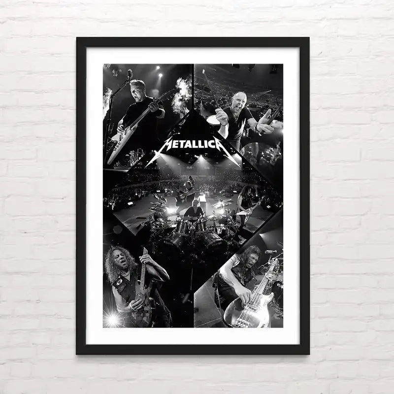 Diseño de rock metal – Metallica - impresión poderosa y contrastada