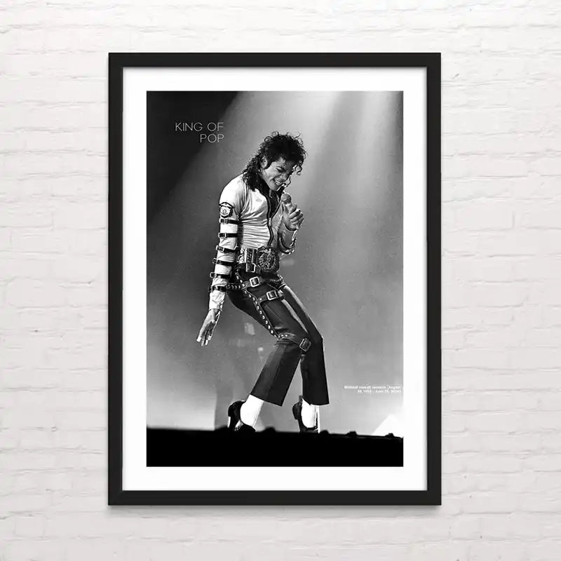 Póster con temática del rey del pop Michael Jackson – estilo moderno y dinámico