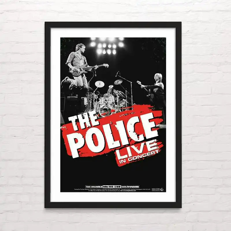 Diseño de concierto rock – póster energético en alta resolución. The Police