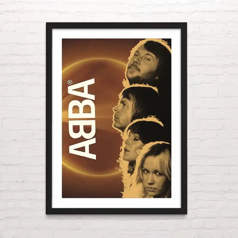 Póster artístico de Abba en color Sepia – Posterinc Studio