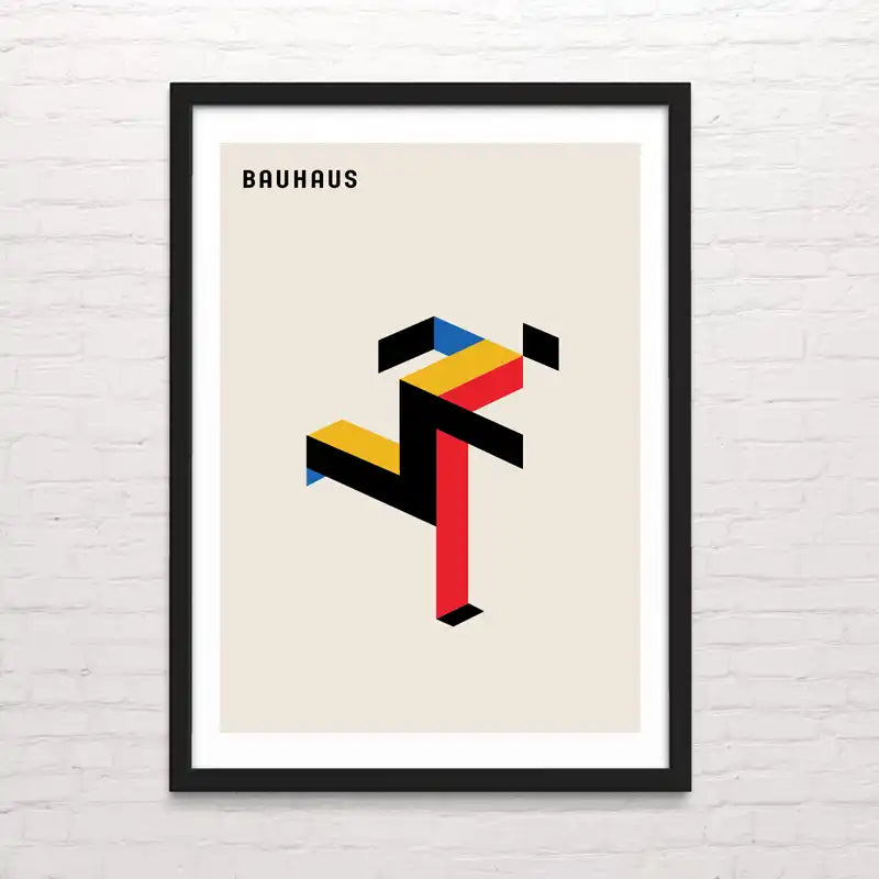 Diseño Bauhaus en colores primarios – composición geométrica
