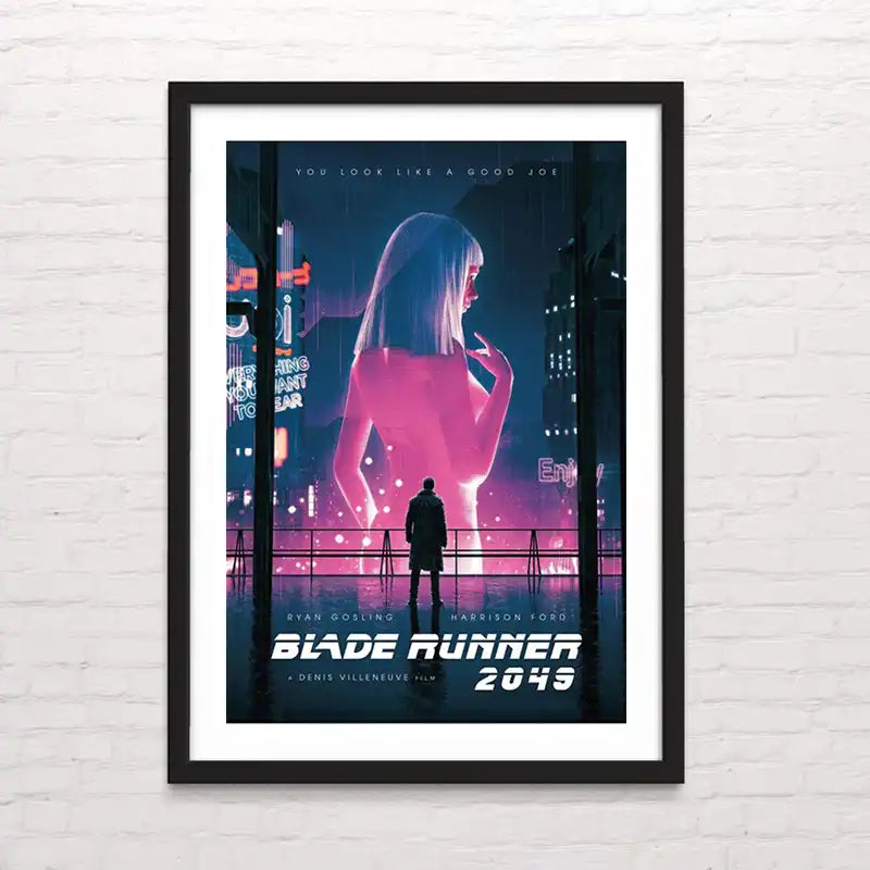 Póster retro de blade runner 2049 – arte mural inspirado en el cine