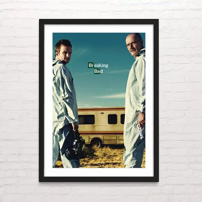 Póster retro de Breaking Bad– arte mural inspirado en la serie exito mundial