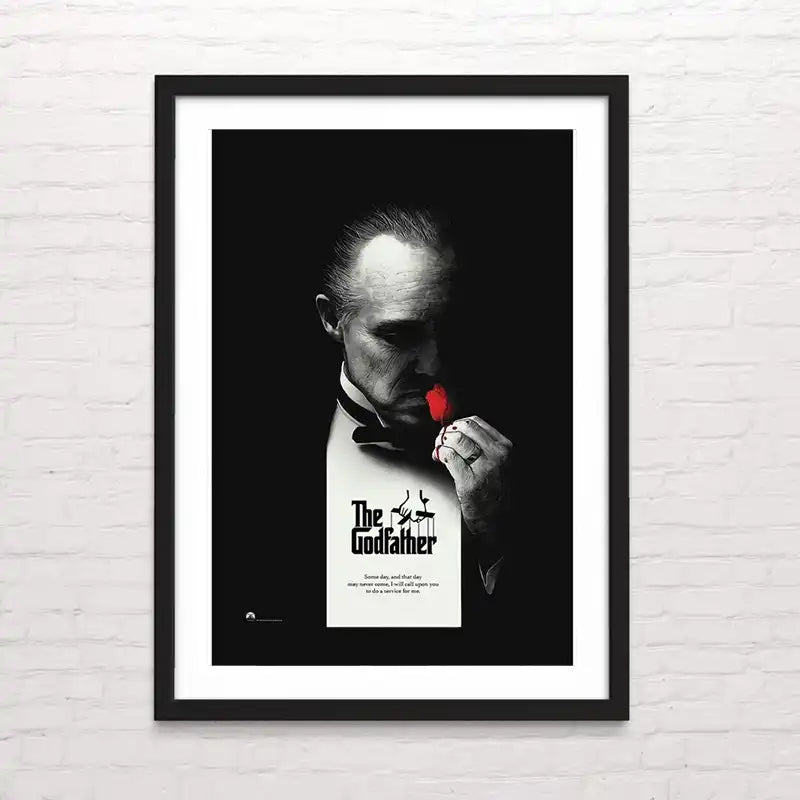 Póster de cine clásico de El Padrino – diseño retro impreso