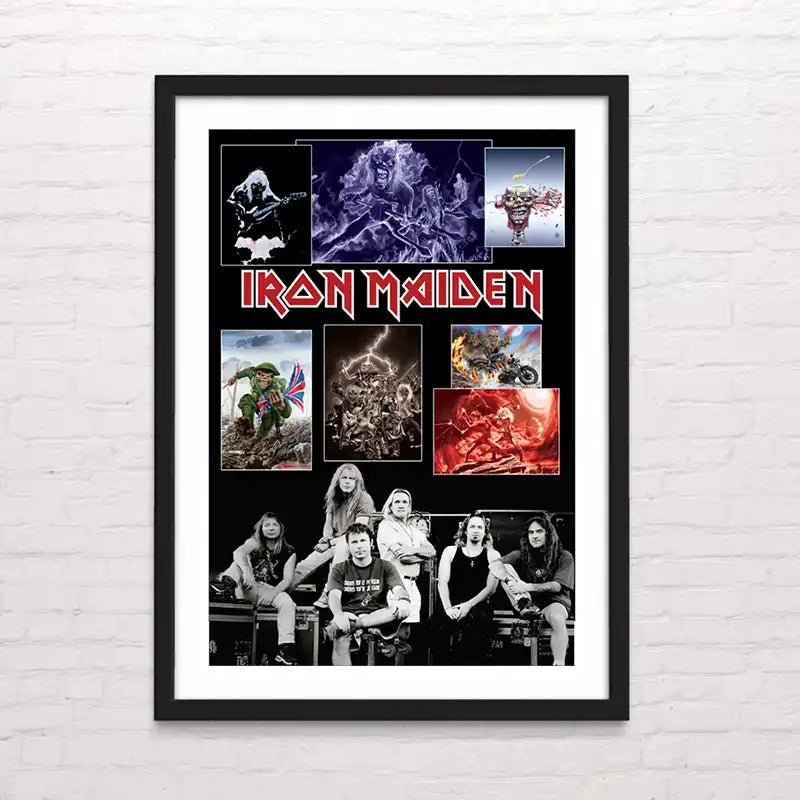 Póster de Iron Maiden con diseño moderno – impresión profesional