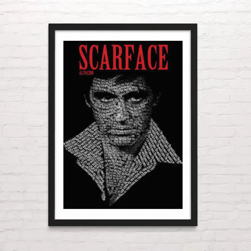 Scarface: Diseño retro de cine – arte decorativo en alta calidad. posterinc.cl