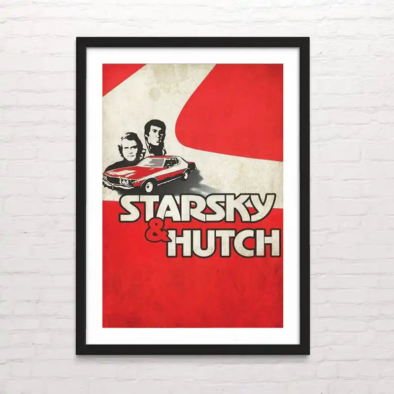 starsky_hutch. Póster antiguo de televisión – diseño clásico ilustrado