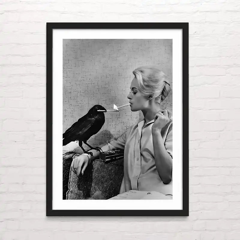 Alfred Hitchcock. Póster vintage de cine – diseño artístico detallado