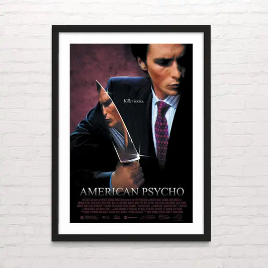 Póster artístico de American Psycho  – estilo vintage cinematográfico