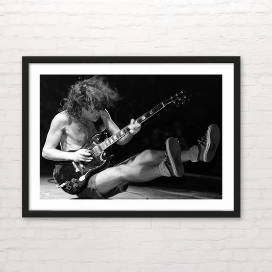 Póster decorativo de angus young – papel premium