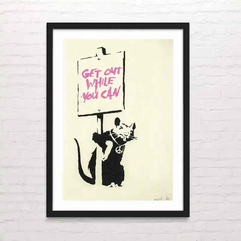 Póster artístico  Banksy Get out while you can –  diseño original