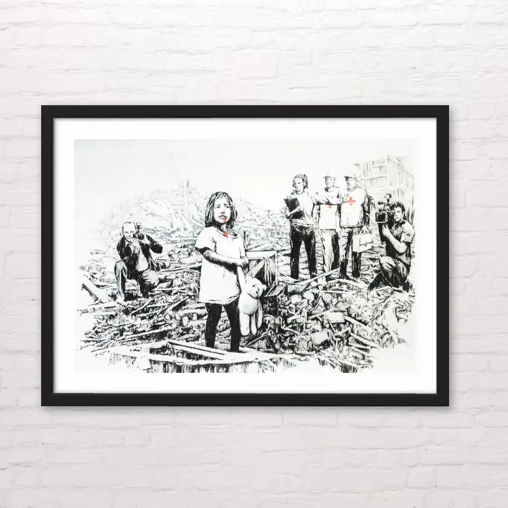 Póster artístico Banksy “Media canvas” – impresión premium Posterinc Studi