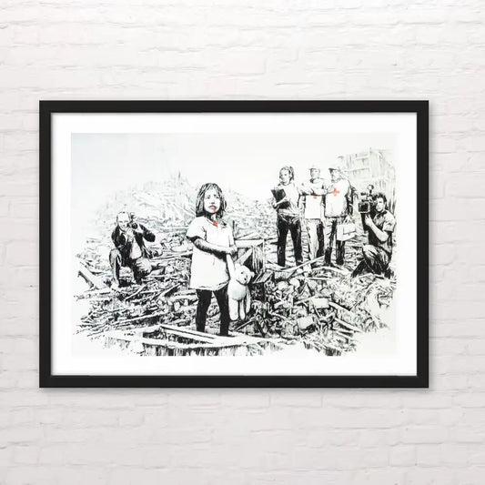Póster artístico Banksy “Media canvas” – impresión premium Posterinc Studi