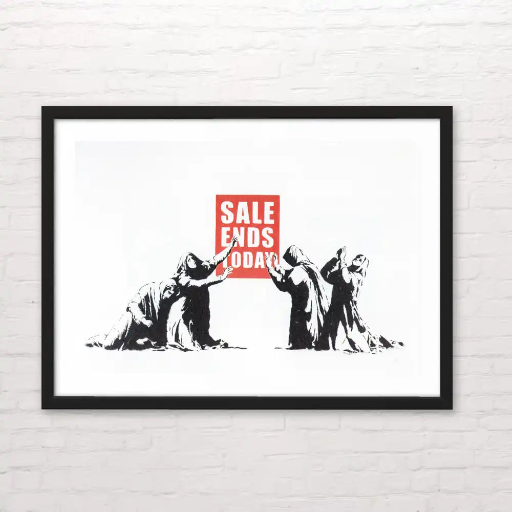 Póster Banksy Sale ends today impresión de alta calidad Posterinc