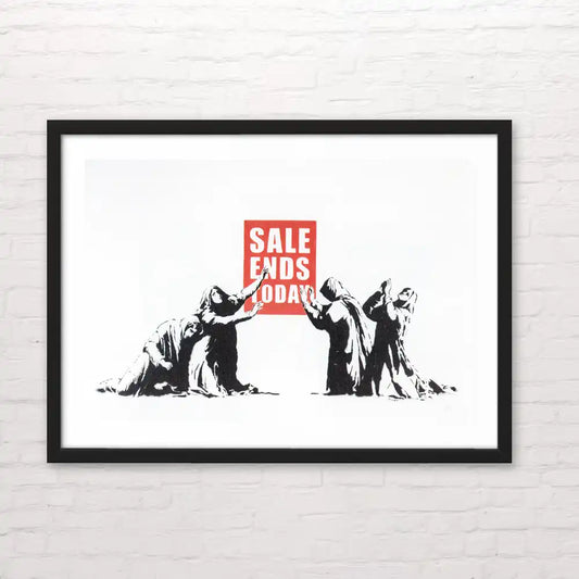 Póster Banksy Sale ends today impresión de alta calidad Posterinc