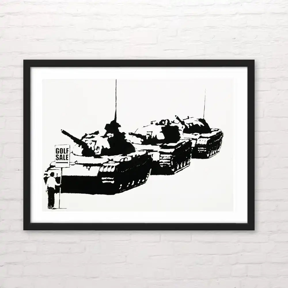 Póster Banksy “Golf sale” – arte urbano impreso en alta calidad
