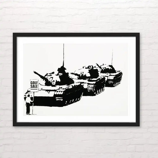 Póster Banksy “Golf sale” – arte urbano impreso en alta calidad
