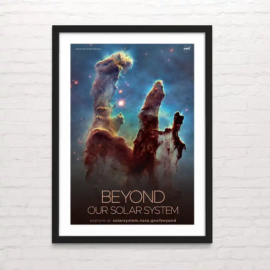 Póster del planeta Saturno con anillos – arte astronómico para decoración