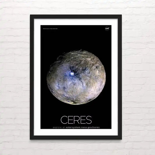 Póster del planeta Ceres – arte del espacio impreso profesionalmente