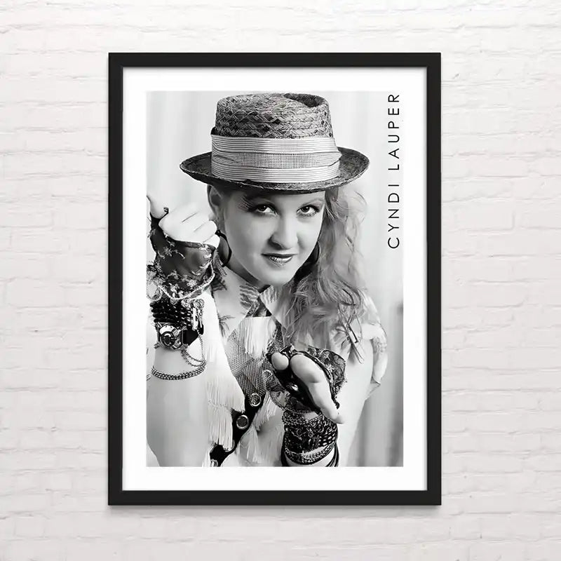 Póster de Cyndi Lauper con diseño moderno – impresión profesional