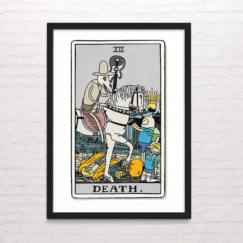 Póster de carta del tarot estilo cómic – impresión en alta calidad
