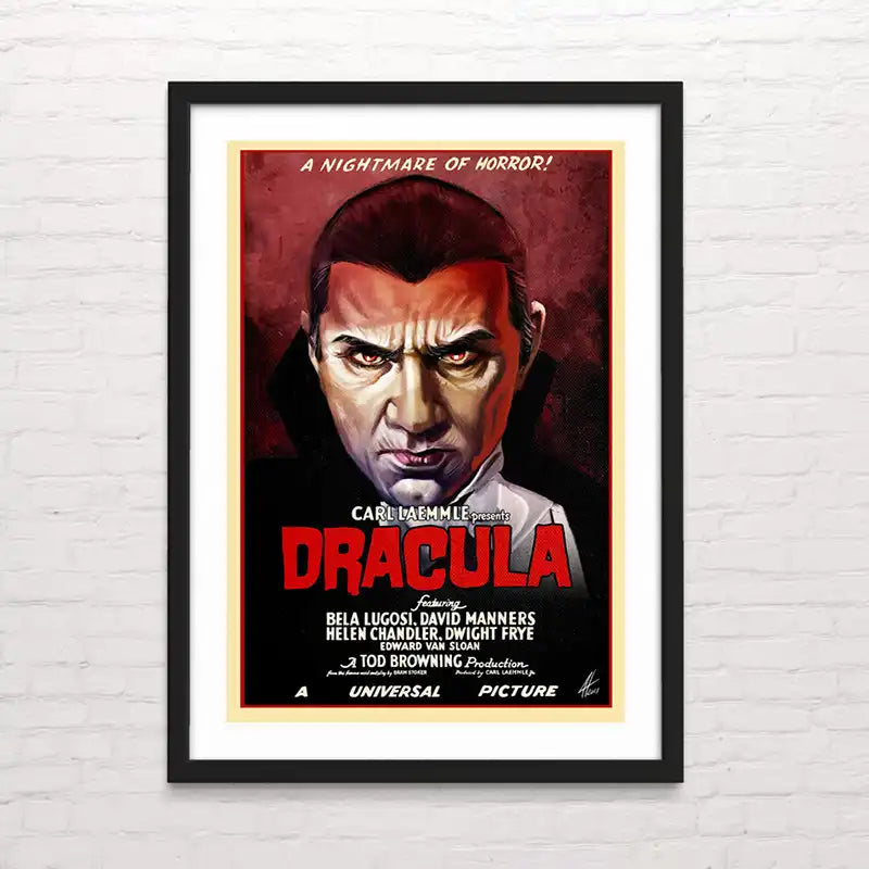 Póster de película de culto Dracula con Bela Lugosi – impresión de alta resolución Posterinc