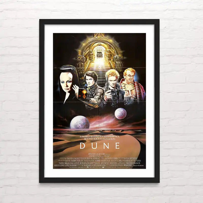 Póster retro de Dune – arte mural inspirado en el cine
