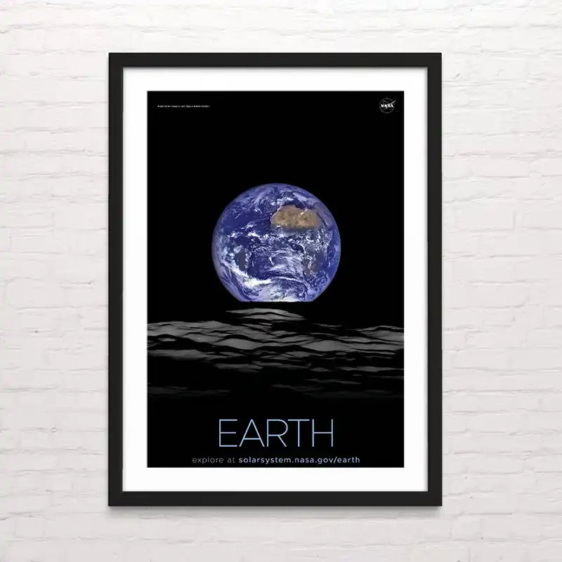 Póster del planeta Tierra vista desde el espacio – impresión detallada