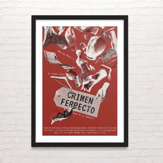 Póster de El Crimen Ferpecto, comedia negra española dirigida por Álex de la Iglesia, disponible en Posterinc.