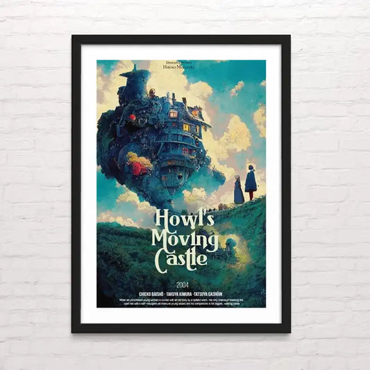 Póster de El Castillo Ambulante – diseño Ghibli impreso en papel premium