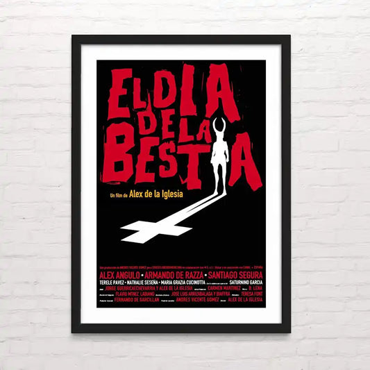 Póster de cine clásico de El dia de la bestia – diseño retro impreso