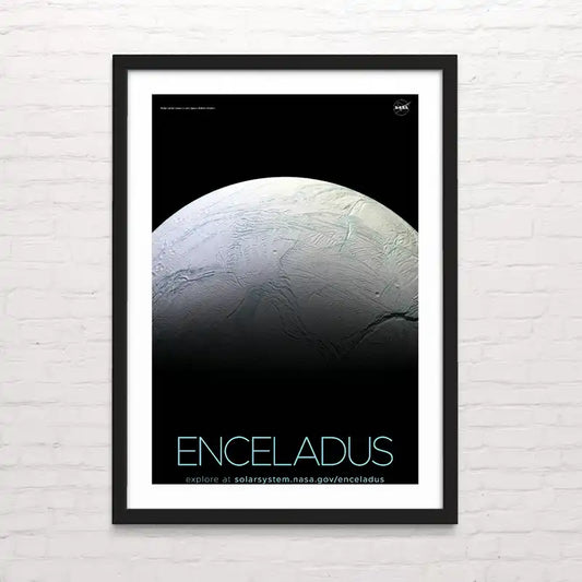 Póster del planeta Enceladus  – diseño astronómico en alta calidad