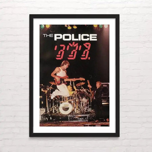 Póster de The Police Ghost in the Machine  con diseño retro – arte mural por Posterinc Studio
