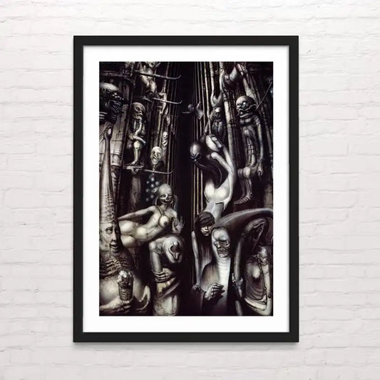 A Crowley (La Bestia 666) Ilustración biomecánica impresa en alta resolución – estilo Giger