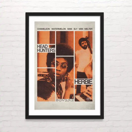 Arte en estilo Bauhaus reinterpretado con temática jazz. Head Hunters - Herbie Hancock