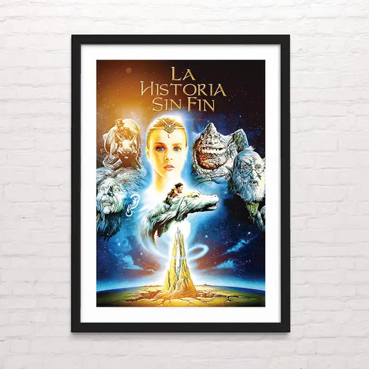 Póster de cine clásico de LA historia sin fin  – diseño retro impreso