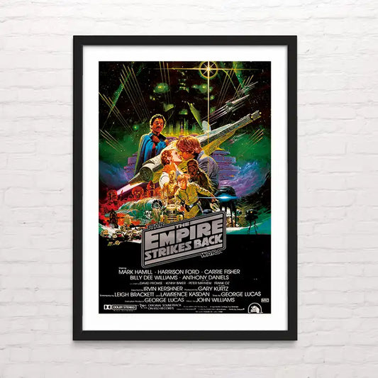 Póster artístico de Star Wars El imperio contraataca – estilo vintage cinematográfico