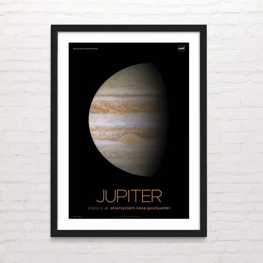 Póster del Jupiter – diseño astronómico impreso con gran detalle. posterinc.cl