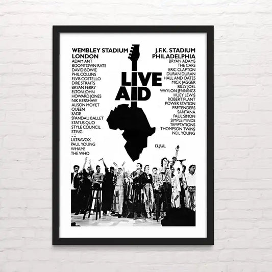 Live aid - Arte musical pop – impresión detallada para melómanos. Posterinc.cl