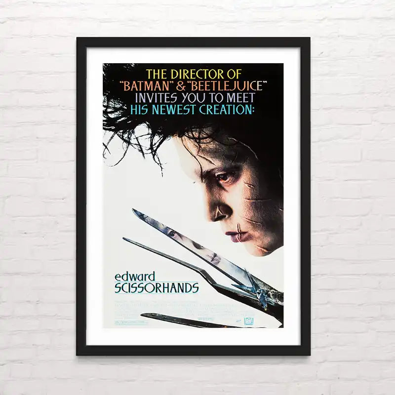 Póster de filme El joven manos de tijera clásico en estilo  – alta calidad