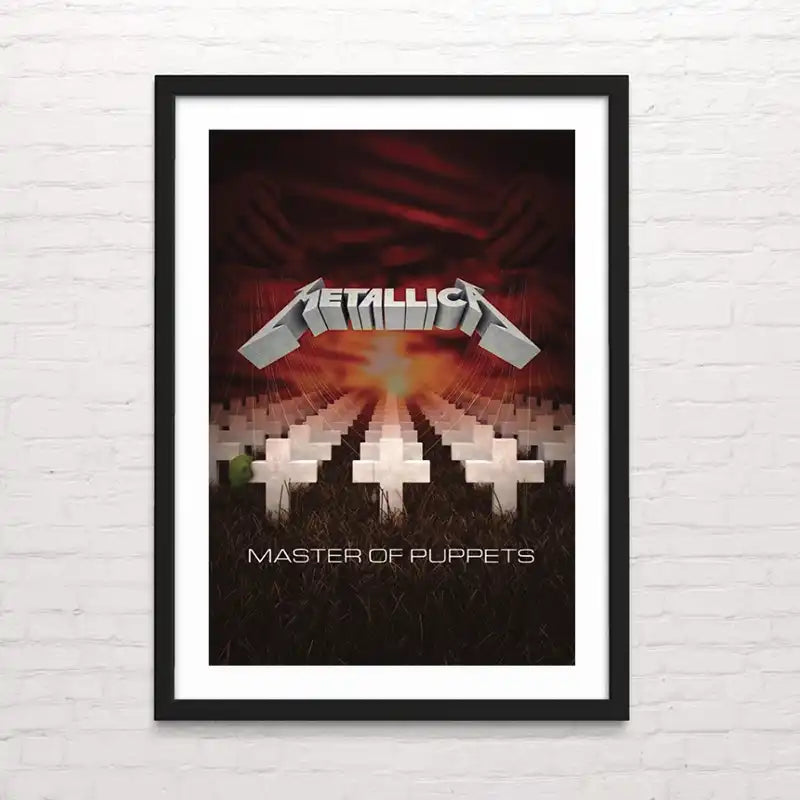 Ilustración rock con Metallica - Master of puppets – arte para paredes