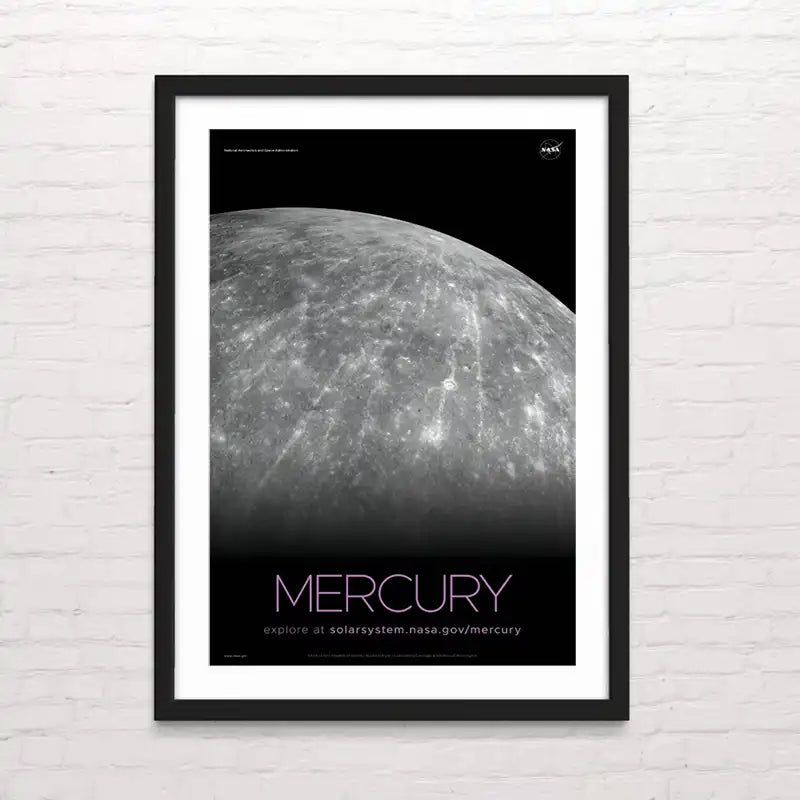 Póster del planeta Mercurio – decoración temática del Sistema Solar