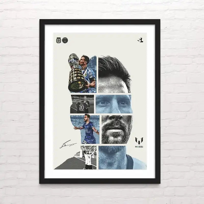 Póster de Lionel Messi – diseño dinámico para decoración. Posterinc.cl