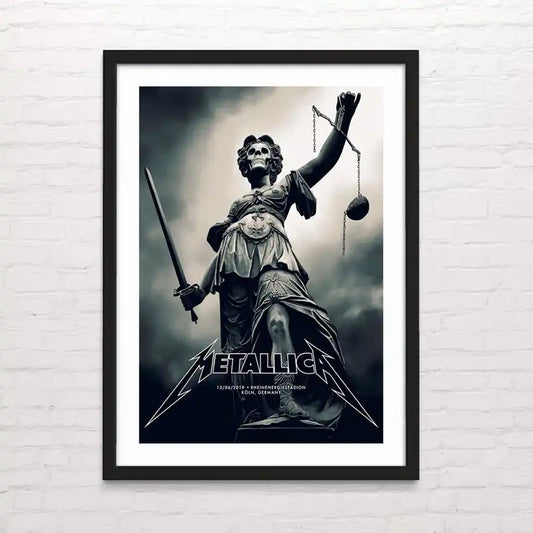 Póster de And Justice for All  de Metallica rock en escena – impresión vibrante