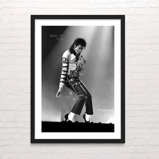 Póster con temática del rey del pop Michael Jackson – estilo moderno y dinámico