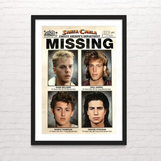 Póster de film clásico restaurado – imagen vintage. The Boys Lost. - Posterinc.cl
