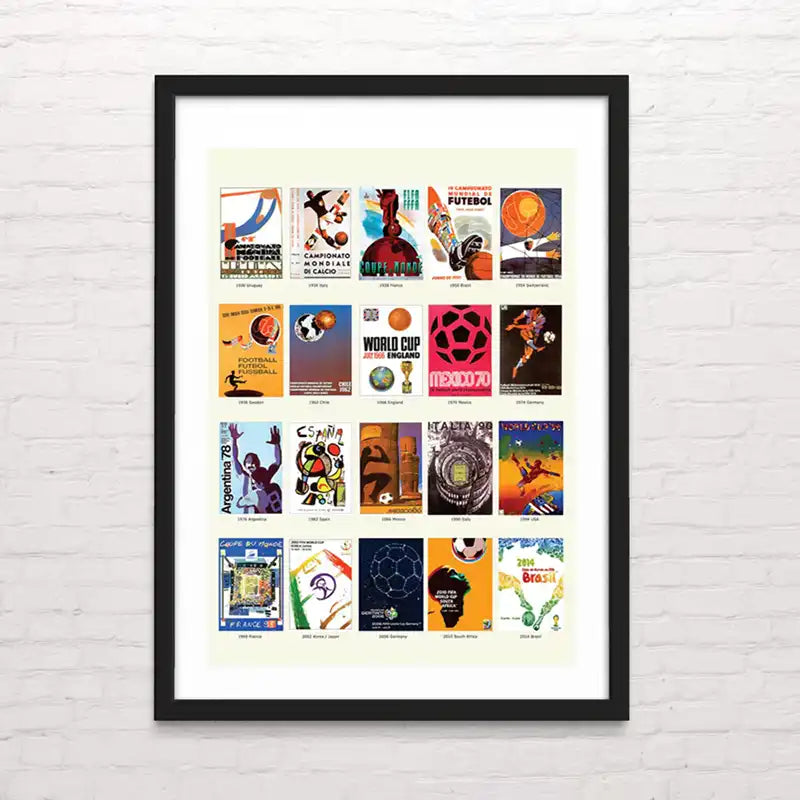 Póster de Mundiales de futbol – arte deportivo estilo moderno